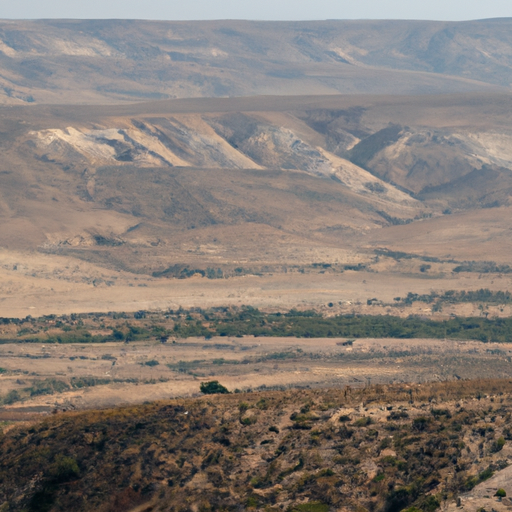תמונה פנורמית של הנוף המגוון של ישראל, המציגה את המדבר, קו החוף והגבעות הירוקות.